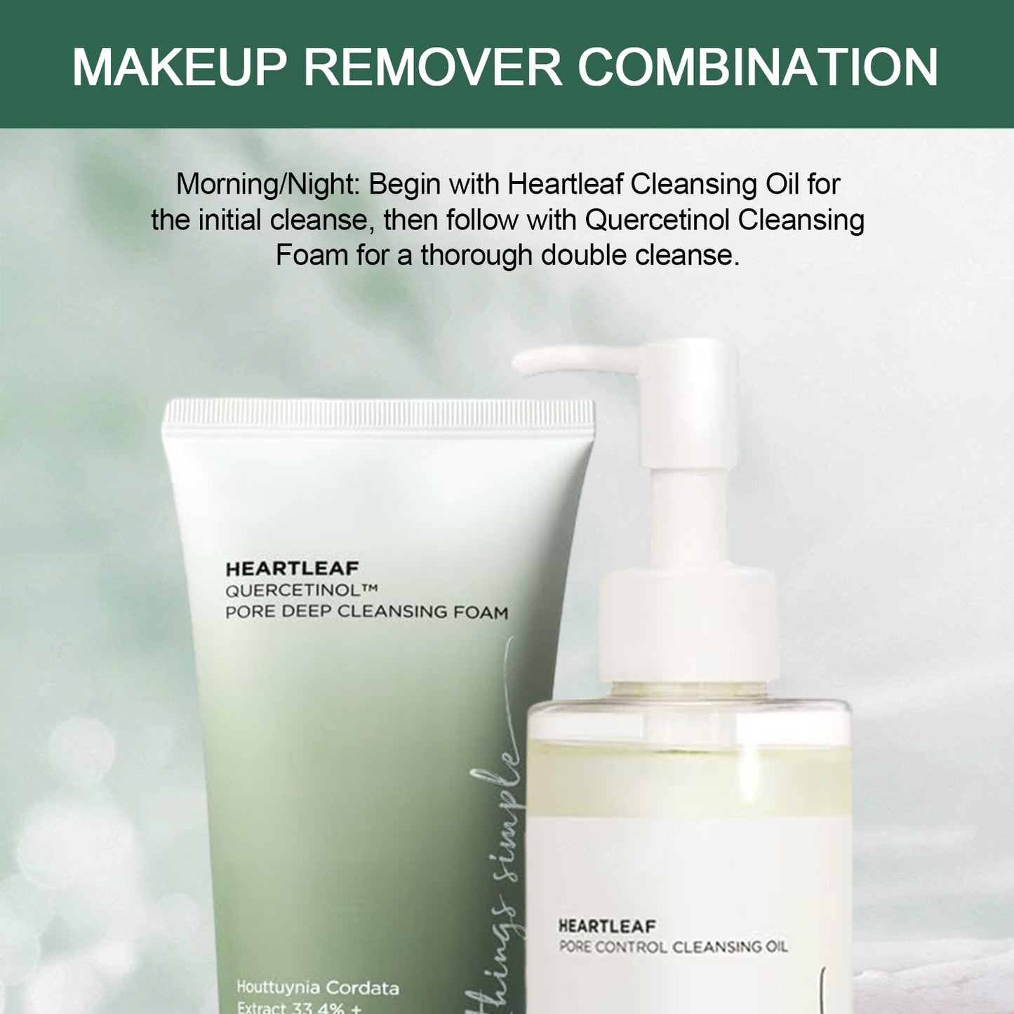 Deep Cleansing Foam（5.07 fl oz /150 ml) + Pore Control Cleansing Oil （6.76 fl oz/200ml) Daily Makeup Blackheads Removal