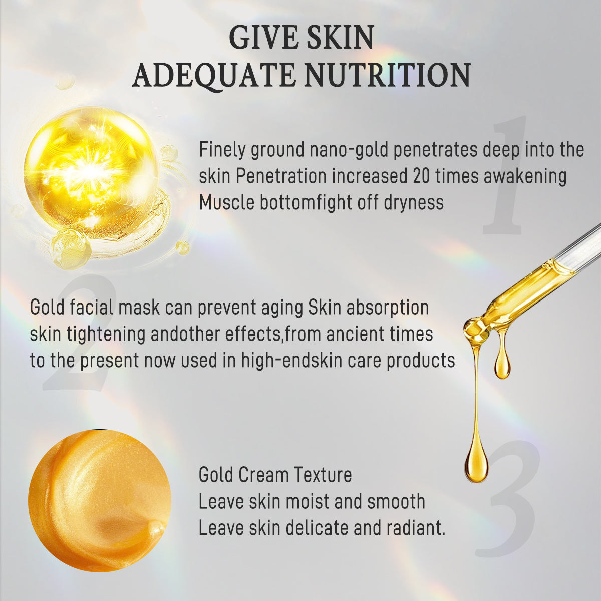 Gold Peel Off Mask Deep Cleansing Facial Cleansing Mask Anti-Wrinkle & Blackhead Removal Gold Foil Peel-Off Mask -98.4% GoldFace Mask, for Wrinkles, for all skin types